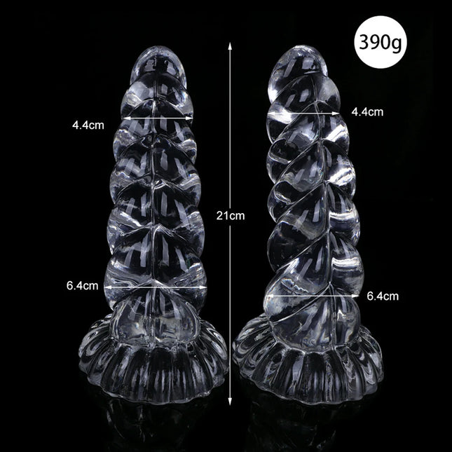 Huge Transparent Realistic Dildo Soft Crystal Jelly Anal Plug Strong Suction Cup Lesbian Masturbator Adult Sex Toy For Men Women