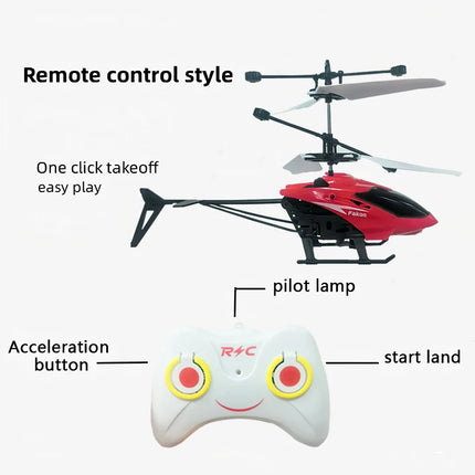 Rechargeable Mini RC Drone Remote Safe Fall-resistant RC Helicopters Drone Children Toys（No remote control battery）