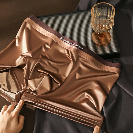 Men's Boxer Shorts Ice Silk Underwear Plus Size Underpants Breathable Sexy Slim Panties Top Quality Lingerie Wholesale