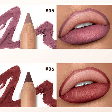 Matte 8-colors Lip Liner Pencil Lip Contour Lipstick Pen Nude Brown Lipstick Pencil Natural Lasting Waterproof Lipliner Makeup