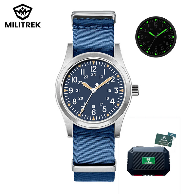 2026 MILITREK 9001 Military Retro Style Men'S Quartz Watch 10 Bar Waterproof Sapphire 360l Stainless Steel Luminous Reloj Hombre