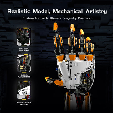 1628PCS Programmable Robotic Arm Electric Building Blocks Model Assembly Kit, Collectible Ornament, Birthday Toy, Gift