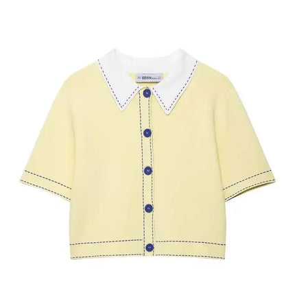 Autumn Knitted Casual Polo Neck Pullover Women's Fashion Outerwear Polyester Fiber Windproof Style New Arrival