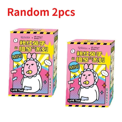 2025 Hot Pink Rabbit Blind Box wacky abstract Series Mysterious Box Toys Cute Fashion Action Figures Cartoon Decor Surprise Gift