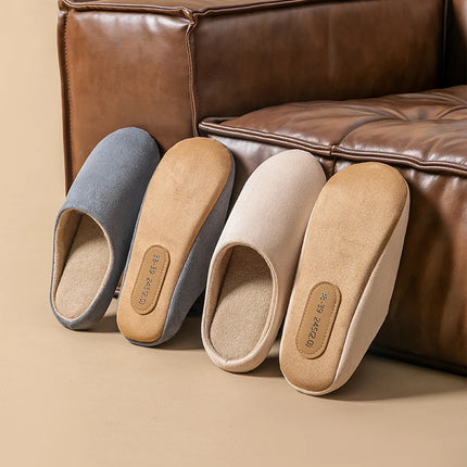 Household Women's Slippers Comfortable Soft Non-Slip Wear-Resistant Thick Bottom Silent Solid Color Couple's Indoor Plank