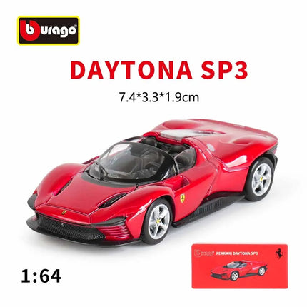 Bburago 1:64 Ferrari Series,SP3 458 599 ENZO F12 SF90 812 Alloy Diecast Models,Mini Simulation Cars Gift Set