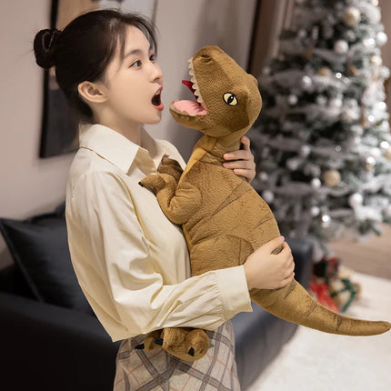 35-100CM Cartoon Dinosaurs Plush Toy Simulated Triceratops, Tyrannosaurus Rex, Stegosaur, Velociraptor, Brontosaurus Plushie Toy