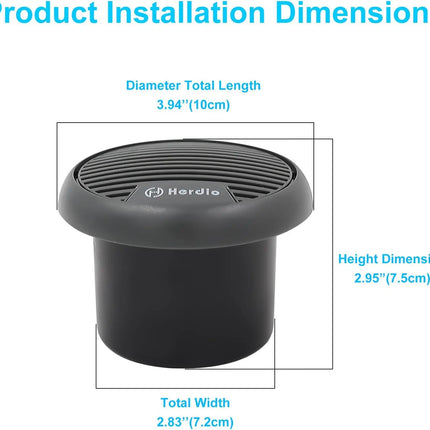 Herdio 3'' 160W 2PCS Marine Boat Waterproof Speakers Motorcycle Bluetooth Speaker Audio Stereo System For ATV UTV Outdoor Boat