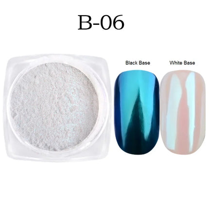 Aurora Mirror Glitter Nail Art Powder Ice Chameleon Rubbing Pigment Dust Sparkly Charm Nails Design Accessory DIY Decorations