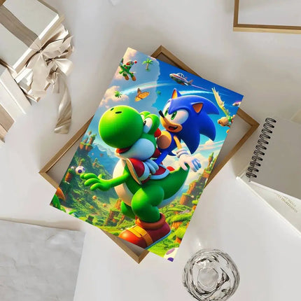 Sonic Self-adhesive Poster Sticker Waterproof / Sonic Self-adhesive Poster Sticker