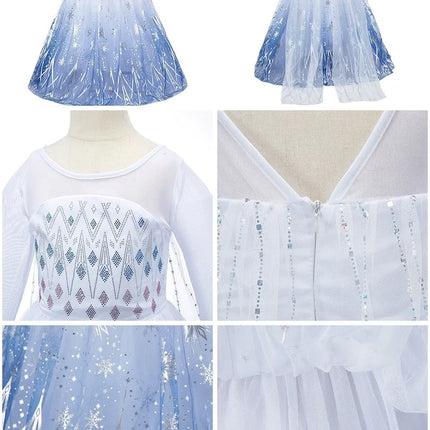Girls Elsa Anna Dress Children Princess Carnival Dress Kids Jasmine Rapunzel Pageant Flower Disguise Cosplay Christmas Costume