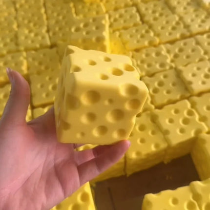2026 Sell Simulated Cheese Squishy Toy, Jumbo Creative Slow Rising Cheese Block, Stress Relief Vent Toy Wholesale Toy
