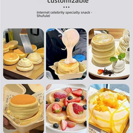 HomeWise Souffle Maker Souffle Machine 2600W Double Plates Fluffy Japanese Souffle Pancakes Maker Fluffy Pancake Schwa Machine