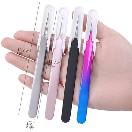 High Quality Eyelash Tweezers Ultra Fine Tip Improved for 3D 6D Lashes Extensions Tweezer Eyelash Pincette Professional Russian