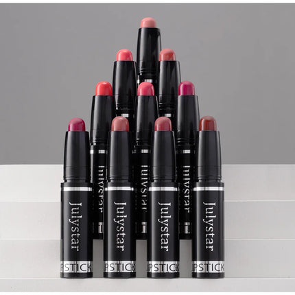 Julystar Nude Brown Matte Lipstick Pen Waterproof Lasting Non-Stick Cup Velvet Fruit Lipstick Lip Tint Pencil Makeup Lip Stain