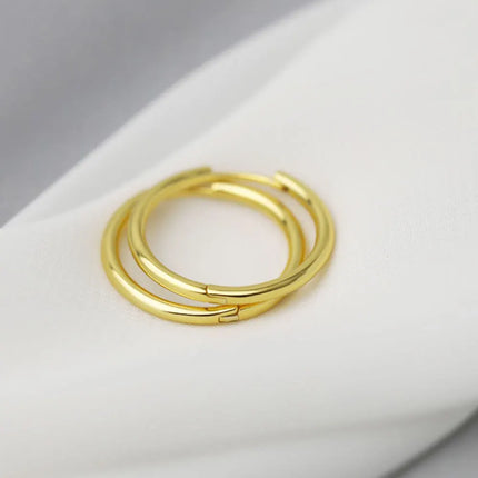 1 pair Women/Man Stainless Steel Small Hoops Earring Piercing Ear Cartilage Tragus Simple Thin Circle Anti-allergic Ear Buckle