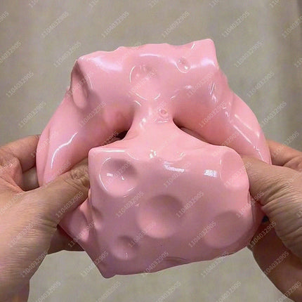 Jumbo Cheese Cube Stress Ball Big Cheese Shapeable Squeeze Ball Non-Bounce Fidget Toy ASMR Sensory Anti-Stress Christmas Gift