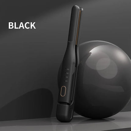 Rechargeable Slim Wireless Hair Straightener Men's short hair curling iron, dual-use for straightening and curling, mini hair st