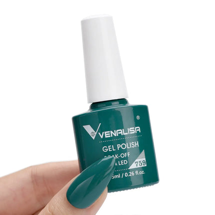 #758 Milky White Venalisa Nail Gel Polish Pearl Color Fall Nails TPO Free Long Wear Diamond Top Soak Off UV LED Gel Nail 7.5ml