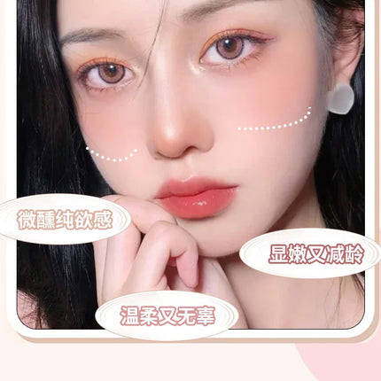 Long ears Monochrome blush white matte cosmetics vitality girl nude makeup natural smudge monochrome blush plate