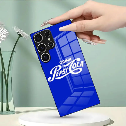 Classic Pepsis Cola Phone Case For Samsung S26 S25 Edge Ultra 23 22 21 20 Ultra Plus S24 Fe Glass Cover