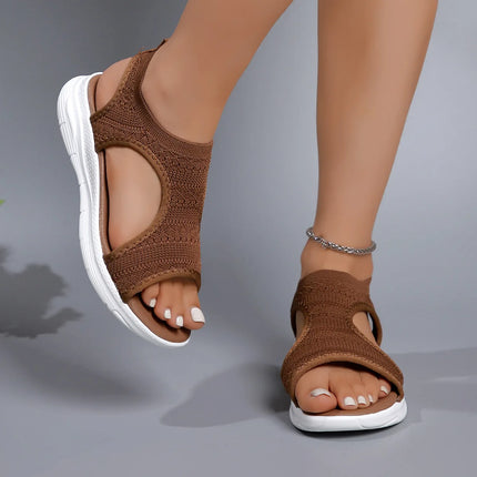 Toe open spot 2025 fish mouth casual fashion sandals low-heeled women