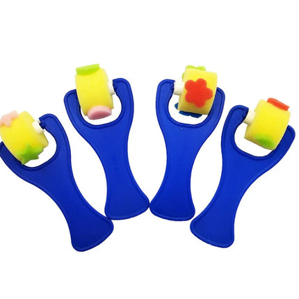 Children Toddler Sponge Stamp Brush Kits Flower Drawing Toys for Children Paint Educational DIY Art Craft Creativity Tools DDJ