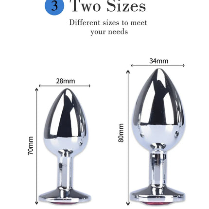 Anal Plug Jewelry Colorful Crystal Anal Plug Stimulator Anal Massage Dilatancy Toys G-point Massage Sex Wellness Adult Pleasure