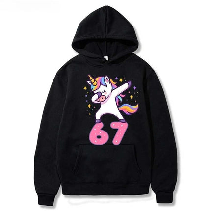 Bruh 67 Six Seven Funny Brainrot Meme Children's Hoodie Boys Girl Hooded Pullover Hiphop Streetwear Soft Casual Warm Sweatshirt