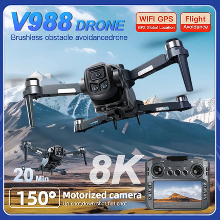 New For Genuine V988 Camera Drone 8K Professional Dron 8K With Screen Under 249g Remote Control  Brushless RC Quadcopter Toys
