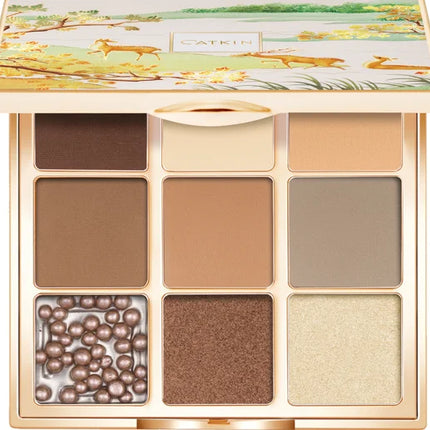 CATKIN Eyeshadow Palette Makeup, Matte Shimmer 9 Colors, Highly Pigmented, Creamy Texture Natural Bronze Neutral