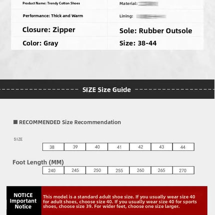 Men's Winter Casual Shoes Thickened Fleece Lined Waterproof Leather Surface Warm Wear Resistant Work Shoes Slip on round Toe