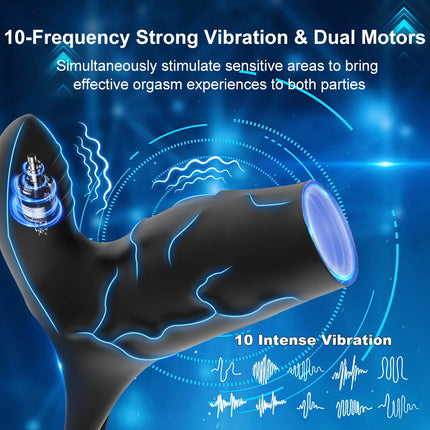 Vibration Locking Sperm Ring Penis G-spot Clitoris Stimulation Delay Ejaculation Penetration Vibrator Male Sex Toys Couple Game