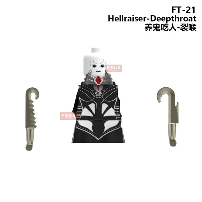 All Saints' Day Hellraiser Action Pinhead Deepthroat Figures MOC Building Blocks Celebrity Player  Bricks Toys For Kids Gifts