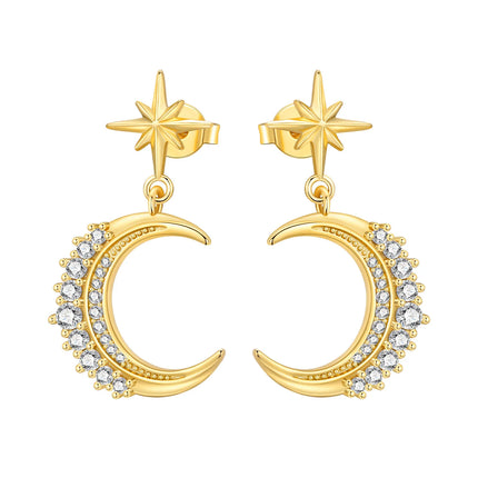 Original 2026 S925 Sterling Silver Zircon 18K Gold Lining Vintage Hoop Earrings for Women Birthday Party Wedding Gift Jewellery