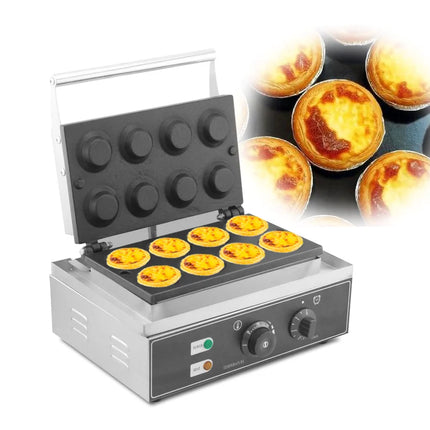 HPH2O Commercial Non-stick Electric Egg Tart Maker Machine 8Pcs Egg Tart Shell Maker Machine Baking Equipment Tartlet Machine