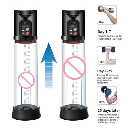 Adult Sex Toys Vacuum Pump Electric Penis Enlargement Extend Pump Enhanced Penis Male Masturbator Penis Pumps for Men Erections