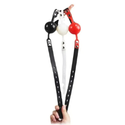 2026  Solid Silicone Mouth Gag Ball PU Leather Band BDSM Bondage Oral Fixed Pet Cosplay Restraint Sex Toy for Couple Adult Game
