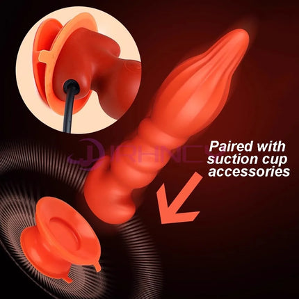 Super 12cm Huge Inflatable Anal Plug Silicone Big Butt Plug Sex Toys BDSM Women Men Inflatable  Anal Dilation Dildo Masturbation