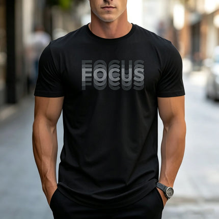 Gradient letter printed T-shirt, fashionable round neck short sleeved top, urban casual men's daily commuting short sleeved shir
