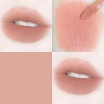 Candied Cherry Blossoms Pink Lip Glaze Velvet Matte Non-fading Lip Cream Mud Waterproof Lip Gloss Women Makeup