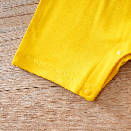 Newborn Baby Clothes Animal-Yellow monkey Fashion Infant Jumpsuit Toddler Short Sleeve One-piece Pajamas Bodysuit Summer Romper
