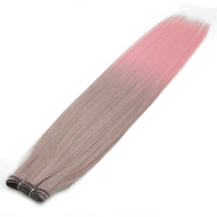 Alibaby Straight Hair Bundles Extensions Smooth Ombre Hair Weaving 26Inch Long Synthetic Straight Hair Bundles Full to End 150g