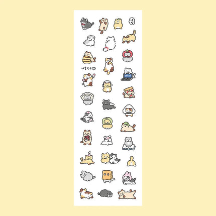Cartoon Stickers Korean Cute Graffiti Style Rabbit Stickers Kawaii Cartoon Animal Stickers Hand Account Diary Scrapbook Stickers