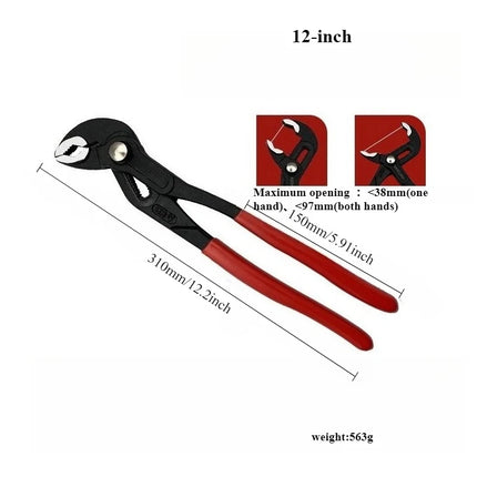 7 10 12 Inch Quick Adjust V Jaw Tongue Groove Pliers Universal Plumbing Pliers Water Pump Pliers for Plumbing Work