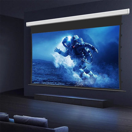 NEW Motorized Tab Tension Projector Screen ALR High Class Grey Crystal Material for Long Throw Projectors Support 4K 3D