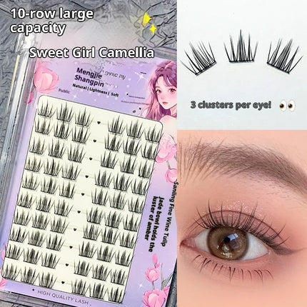Mengjieshangpin Manga Lashes False Eyelashes Little Devil Comics Female Natural Slender Soft Thick Simulated Curly Eye Lashes