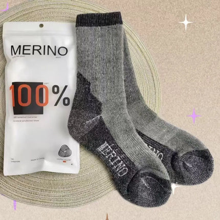 100% Merino Wool Socks Mid-Calf Men's Socks Absorbent Business Autumn Winter Warm Breathable Casual Socks Home Direct Supply