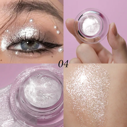 Multi-Use Liquid Glitter Eyeshadow High Shine Shades Gel Liquid Eyeshadow Water Light Quick Dry Long Lasting Multi-Use Makeup