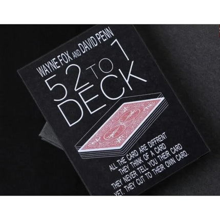 The 52 to 1 Deck (Gimmicks and Online Instructions) by Wayne Fox and David Penn Card Magic Tricks Props Illusions Fun Close up